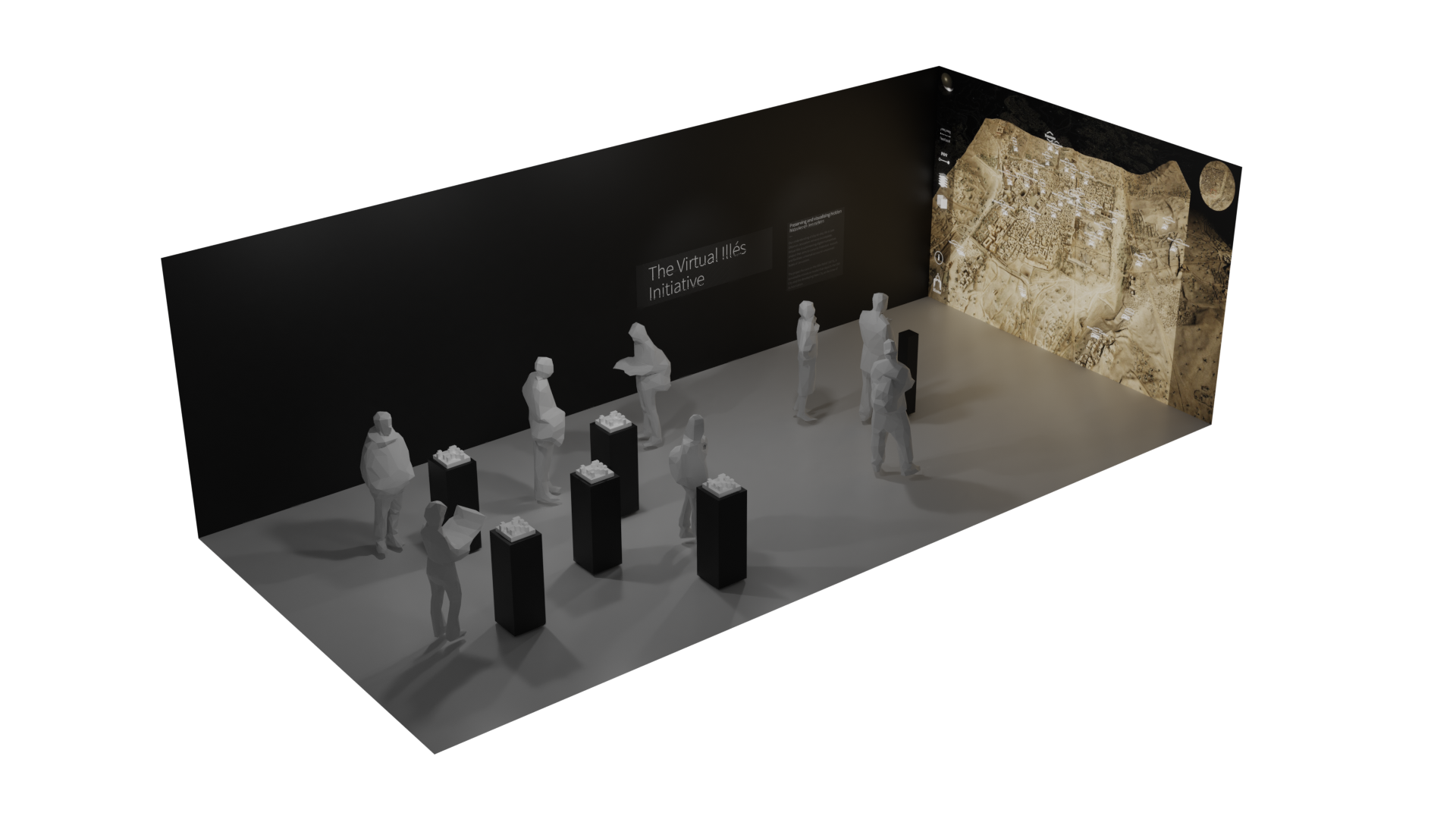 Mockup of immersive installation